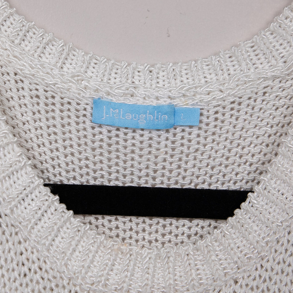 J. McLaughlin Alto white sleeveless sweater knit top-L - Picture 3 of 4